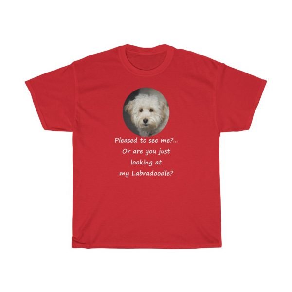 ...Or Are You Looking At My Labradoodle?... Tee Shirt White Text on Dark Colors Version - Image 4