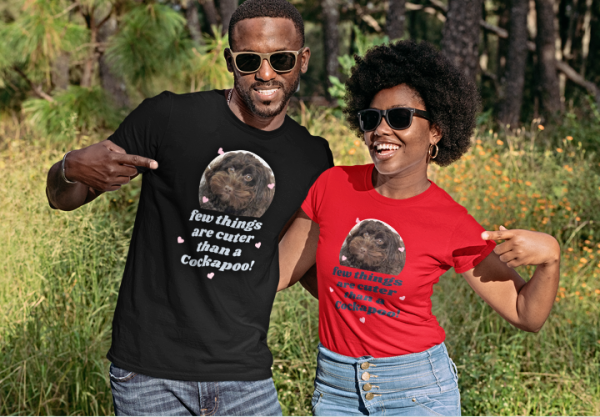 Few Things Are Cuter Than A Cockapoo! On Unisex Heavy Cotton Tee