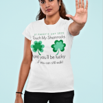 Touch My Shamrocks St Patrick's Day Unisex Heavy Cotton Tee