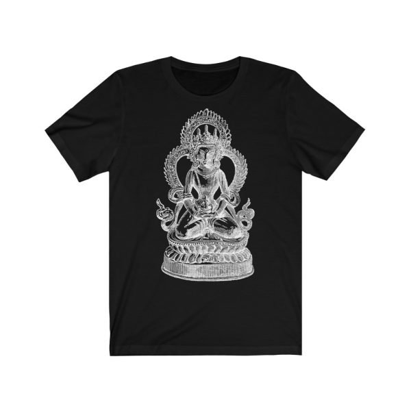 Vintage Buddha Design on Unisex Jersey Short Sleeve Tee - Image 2