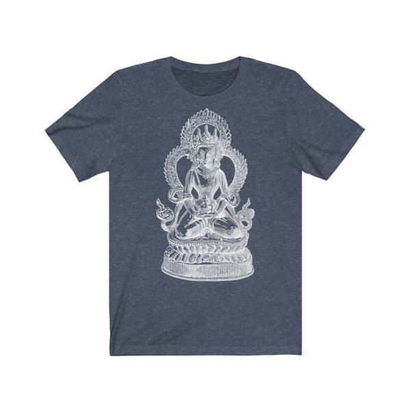 Vintage Buddha Design on Unisex Jersey Short Sleeve Tee - Image 5