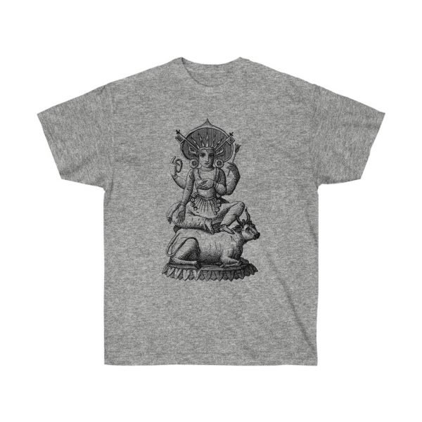 Goddess Parvati Vintage Design on Unisex Ultra Cotton Tee - Image 2