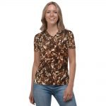 Chestnut Leaves Women's V-neck