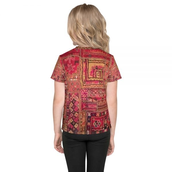 Super Colorful Ethnic Pattern Inspired Design Kids T-Shirt - Image 2