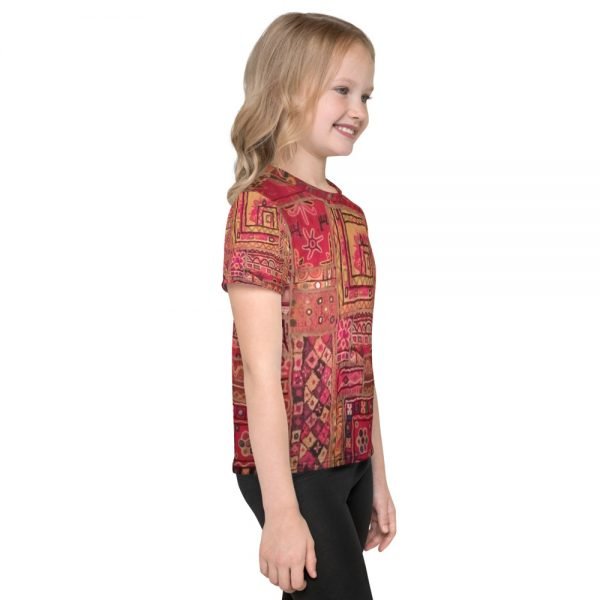 Super Colorful Ethnic Pattern Inspired Design Kids T-Shirt - Image 3