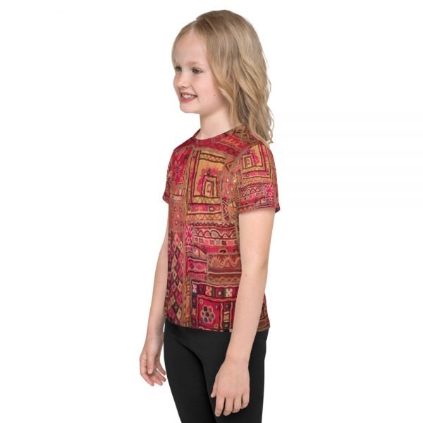 Super Colorful Ethnic Pattern Inspired Design Kids T-Shirt - Image 4
